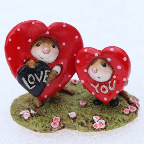 Wee forest folk two hearts - forest,